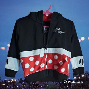 Disney Parks Minnie Zip Up Hoodies Size 18M